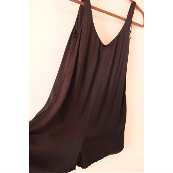 Black Zara Romper with Lace Back - Picture 3 of 6